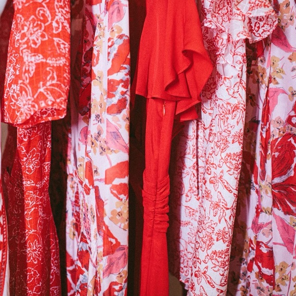 NWT Parker Pink & Red Printed Floral Mini Dress - Picture 8 of 8